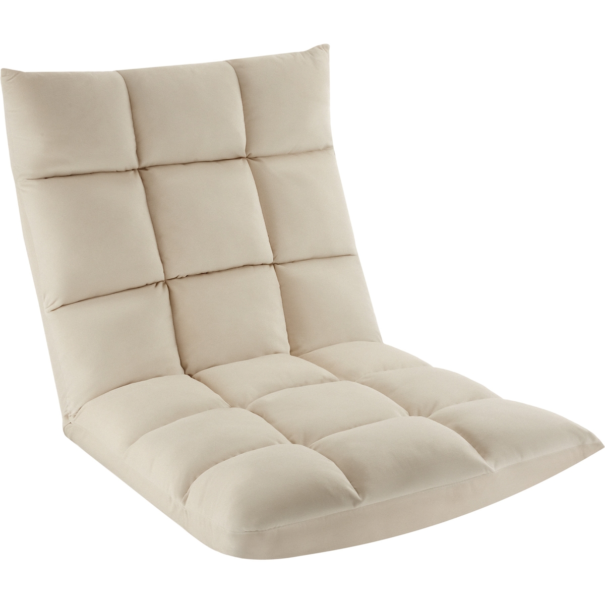 TECTAKE Relaxsessel Snooze, 2 in 1, Samt, 14-fach verstellbar - beige Image