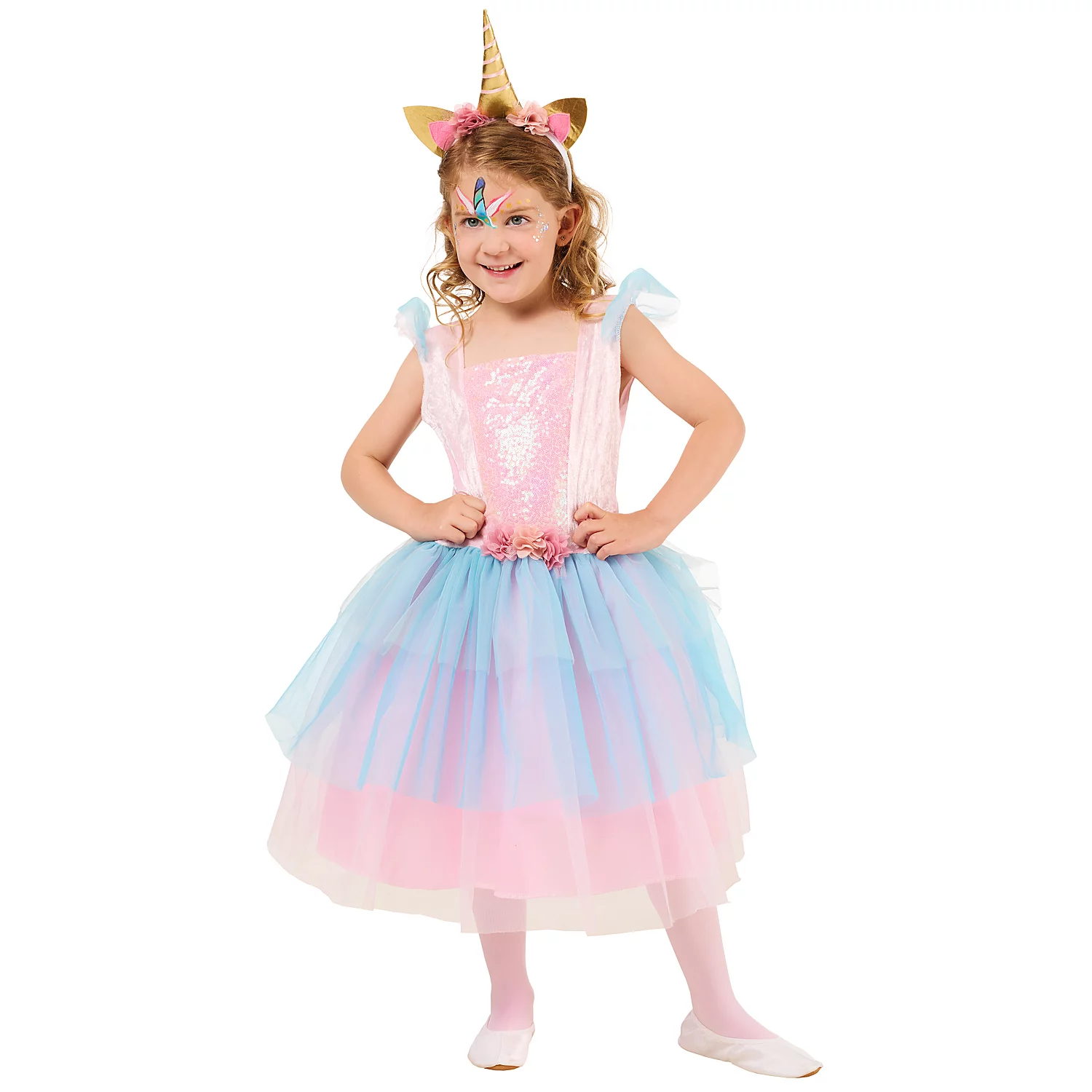 Kinderkostüm Einhorn, rosa/blau Image