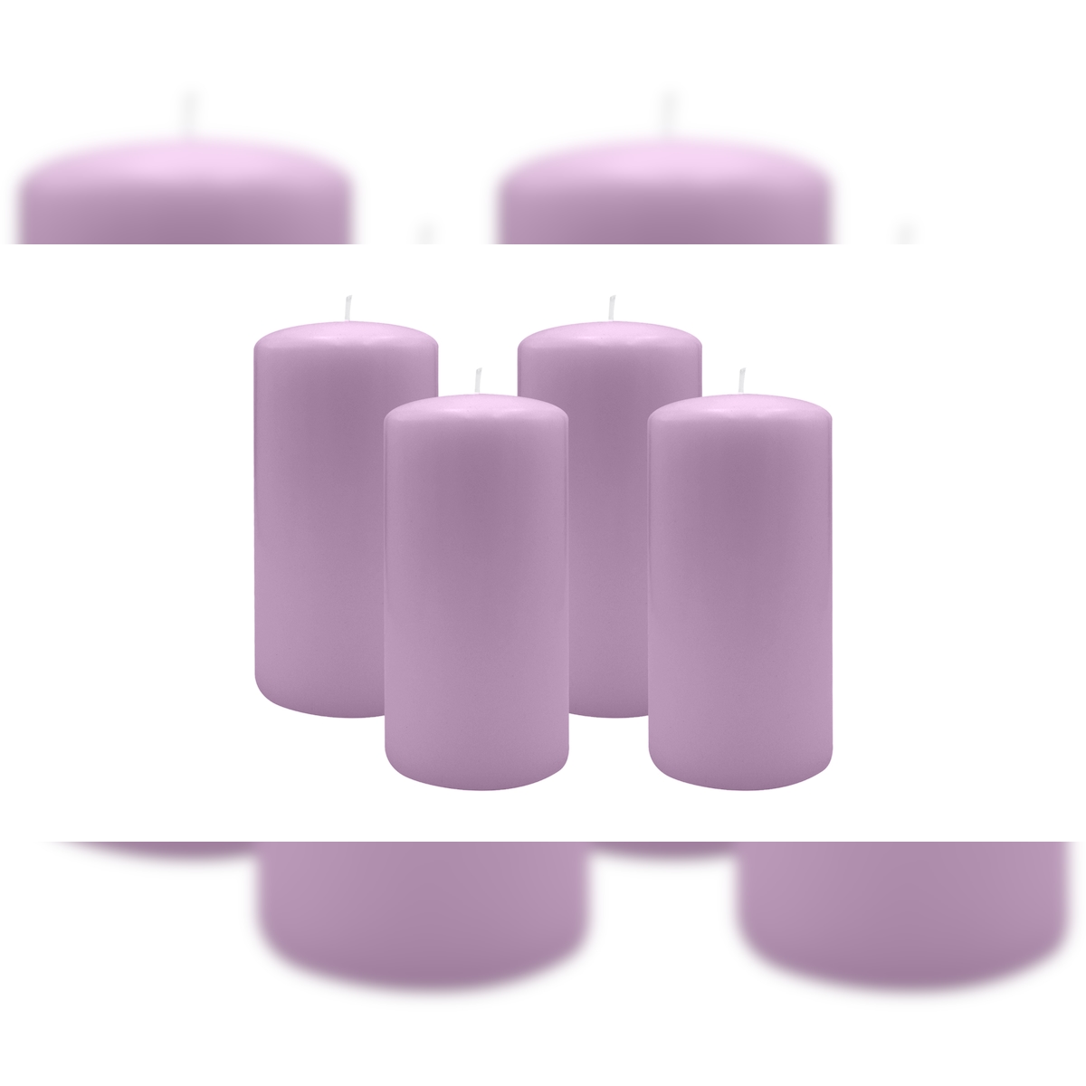Kopschitz Kerzen 2er Set Stumpenkerzen/Adventskranzkerzen Mittelflieder Ø 100 x 300 mm Image