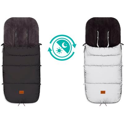 Fußsack FILLIKID "Kinley Reflect Winterfußsack, schwarz", Baby, schwarz, Polyester, Fußsäcke, aus stark reflektierendem Außenmaterial Image