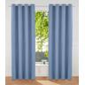 Vorhang HOME AFFAIRE ""Parry"" Gardinen Gr. 245cm, Ösen, 140cm, blau Gardine 2-er Set, blickdicht, monochrom, basic