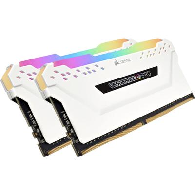 CORSAIR PC-Arbeitsspeicher "VENGEANCE RGB PRO 16 GB (2 x 8 GB) DDR4 DRAM 3.200 MHz C16", weiß, 16 GB Kit (2x 8 GB), 3200 MHz, Arbeitsspeicher
