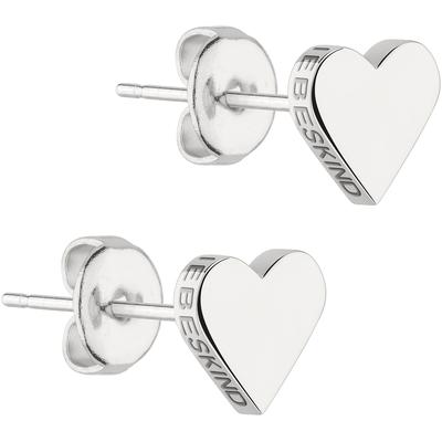 Paar Ohrstecker LIEBESKIND BERLIN "Schmuck Geschenk Edelstahl Ohrringe Herz, LJ-0500-E-08, LJ-0501-E-08", silber (silberfarben), Ohrringe, Damen, Edelstahl Image