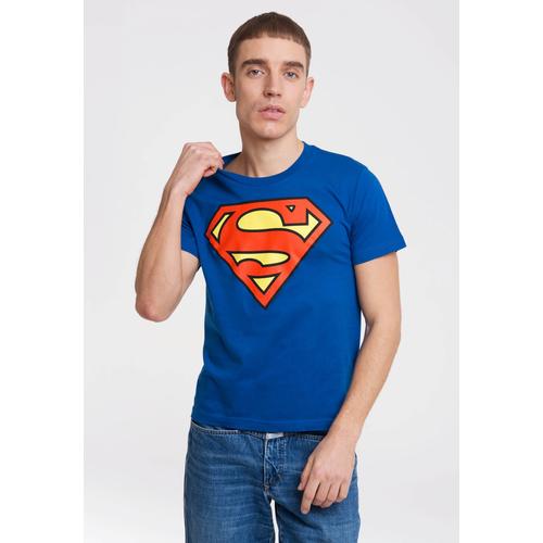 T-Shirt LOGOSHIRT ""DC - Superman Logo Clean"" Gr. 5XL, blau Herren Shirts mit angesagtem Superman-Logo