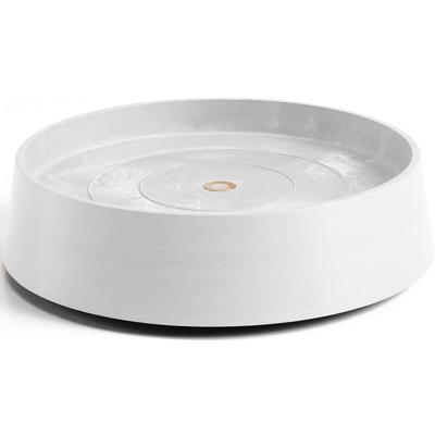 Topfuntersetzer ECOPOTS "mit Rollen Oslo 35 Weiß", weiß, B:32,2cm H:8,5cm T:32,2cm Ø:28,9cm, Untersetzer, für innen und außen: frostsicher, bruchsicher und lichtbeständig Image