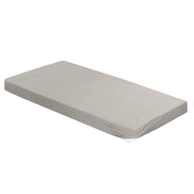 Spannbettlaken IRISETTE "Kuschel Jersey Spannbettlaken Vesuv", grau (taupe), B:90-100cm L:200cm, Jersey, Obermaterial: 100% Baumwolle, Laken, mit Rundumgummizug Image