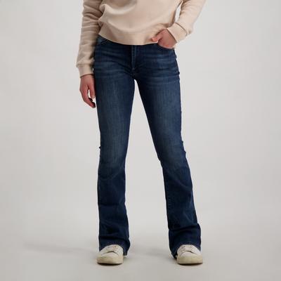 Weite Jeans CARS JEANS "Jeans Veronique", Mädchen, Gr. 10 (140), N-Gr, blau (schwarz used), Denim/Jeans, Obermaterial: 98% Baumwolle, 2% Elasthan, Abriebeffekte, casual, ausgestellt normal, Jeans, im 5-Pocket Stil Image