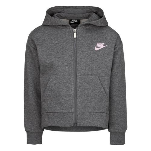 Kapuzensweatjacke NIKE SPORTSWEAR Gr. 110 (5), grau (dunkelgrau) Kinder Sweatjacken