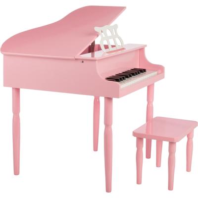 Hey Play Kids Piano - 30 Key Mini Grand Piano with Music Stand and Bench