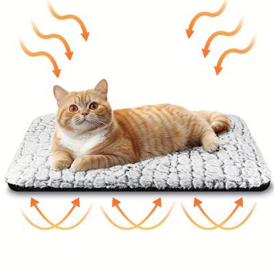 TEMU Extra Warm Thermal Bed Mat, Cat Pet Mat Pad For Indoor Outdoor With Removable Cover Non-slip Bottom Washable Image