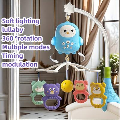 TEMU Baby Sleep Music Bedbell Toy Cute Rotating Bedbell Cartoon Animal Shape And Shu slow Rattle - Modern Suspension Mobile Game Time And Sleep