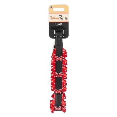 Disney Dog | Disney Tails Minnie Mouse Ruffle Pet Lead 1 In X 4ft Dogs 20-90 Pounds Leash Nwt | Color: Red/Silver | Size: Os