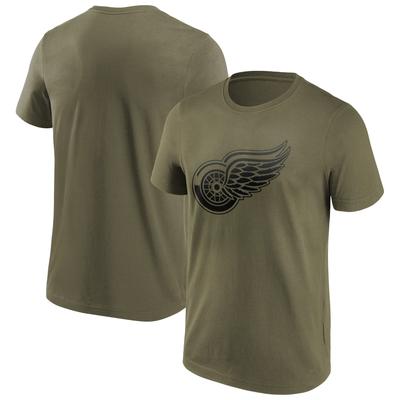 Detroit Red Wings Fanatics Branded Iconic Preferred Logo Grafik T-Shirt - Khaki - Herren Image