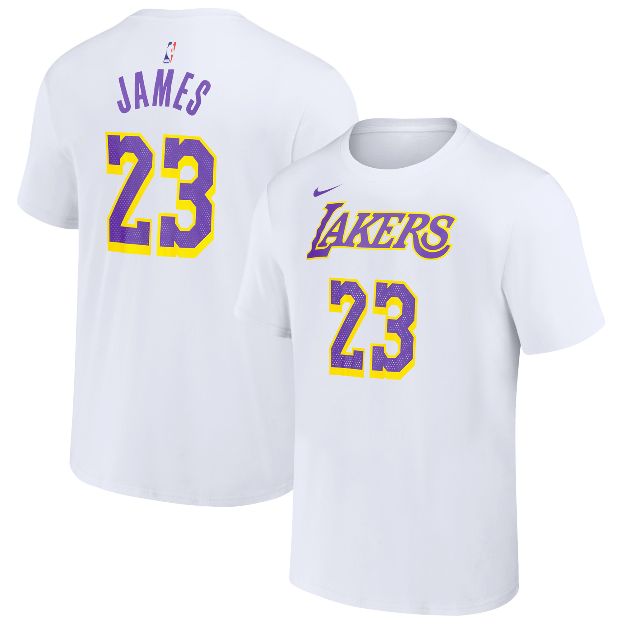 Los Angeles Lakers Nike Name & Number Association T-Shirt – 23 – LeBron James – Herren Image