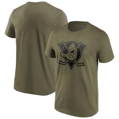 Anaheim Ducks Fanatics Branded Iconic Preferred Logo Grafik T-Shirt - Khaki - Herren Image