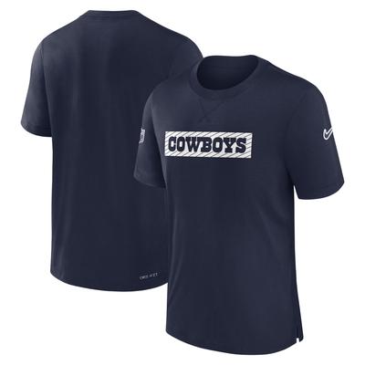 Dallas Cowboys 2024/25 Sideline Player Tri-Blend Performance-T-Shirt für Herren, Nike, Marineblau Image