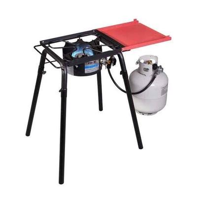 Camp Chef Pro 30 Single Burner Stove with Side Shelf - Black/Red