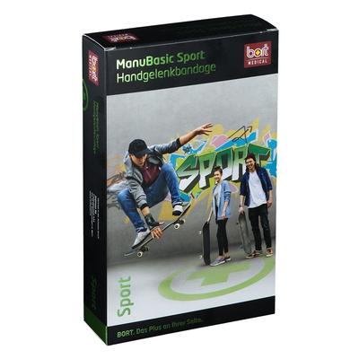 Bort ManuBasic Sport Bandage li.L schw./grün 1 St Bandage(s) Image