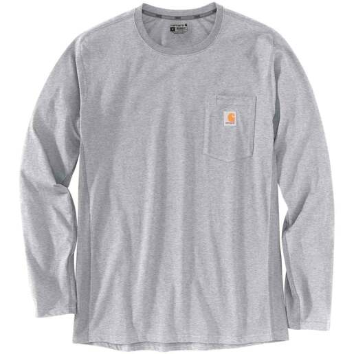 Carhartt Men's Force Relaxed Fit Midweight Pocket Long Sleeve Work Shirt - Heather Gray XXL