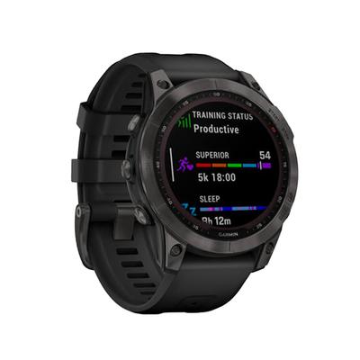 Garmin fenix 7 Sapphire Solar - Carbon Gray DLC Titanium 1.3in x 1.3in