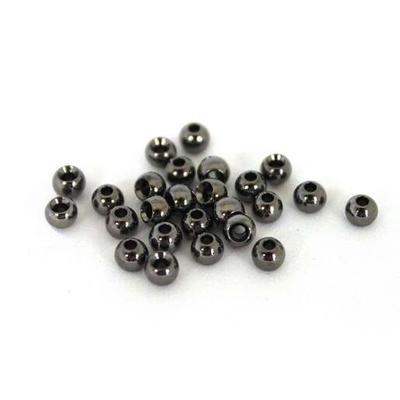 RoundRocks Brass Beads - Black 2mm