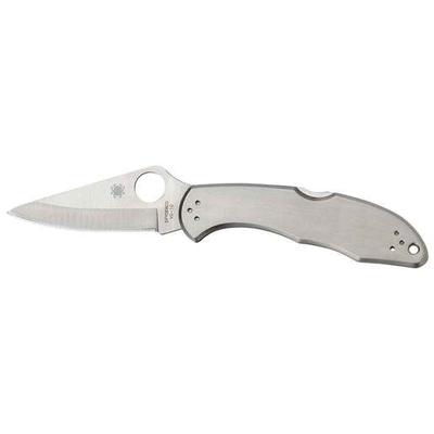 Spyderco Delica 4 2.95 inch Folding Knife - Stainless - Silver
