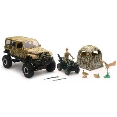 New Ray Toys Camo Jeep Wrangler Duck Hunting Playset - Camo
