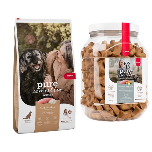 mera pure sensitive Hund Mixpaket: 12,5kg Senior Truthahn & Reis Trockenfutter & 3x 600g Truthahn...