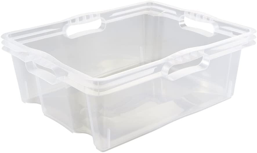 Keeeper - Aufbewahrungsbox mit Griffen 16L Transparent, Kollektion Franz Image