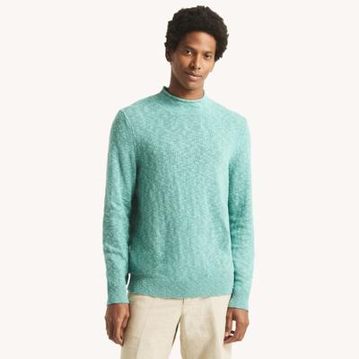 Nautica Men's Linen Crewneck Sweater Anchor Blue Heather, L