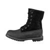 Winterboots TIMBERLAND "TIMBERLAND AUTHENTICMID WARM LINED WATERPROOF BOOT", Gr. 42, schwarz (schwarz, nubuck), Leder, sportlich, Schuhe, Snowboots, Winterstiefel, Winterschuhe, wasserdicht und gefüttert