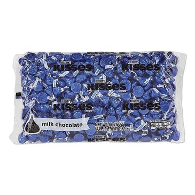 Hershey's KISSES, Milk Chocolate, Dark Blue Wrappers, 66.7 oz Bag (HRS60194)