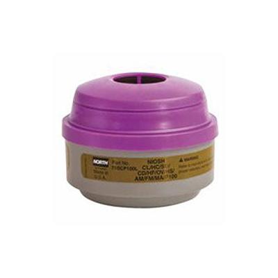 North Safety Defender Multi-Purpose Cartridge/Filter, Olive/Magenta, used with 5500/7700 Half Masks, 5400/7600 Full Facepieces (068-75SCP100L)