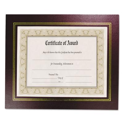 NuDell Leatherette Document Frame, 8-1/2 x 11, Burgundy, Pack of Two (NUD21200)