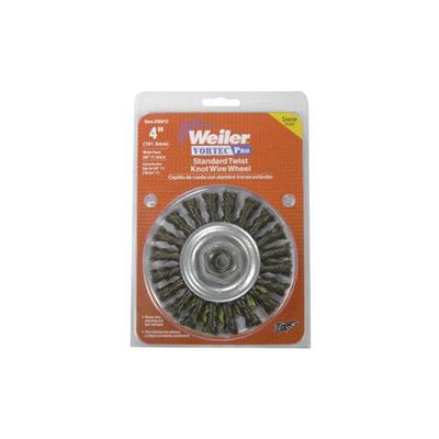 Weiler Wolverine Stringer Bead Wheel, 4 in dia x 3/16 in W Face, 0.020 in Steel Wire, 20000 RPM (804-36218)