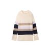 TOM TAILOR Damen Strick Pullover mit Wollanteil, beige, Colour Blocking, Gr. XXXL