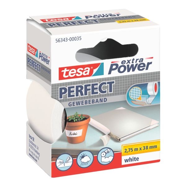 tesa Gewebeband »Extra Power« 56343 weiß, 3.8 cm Image