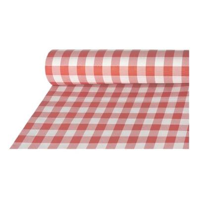 "Papstar Papiertischtuch "Vichy Karo" mit Damastprägung auf Rolle - 50 m x 1 m rot, 100 cm" Image