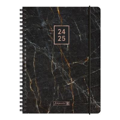 Brunnen Schülerkalender Wochenkalender »Black Marble 2024/25« A5 schwarz Image