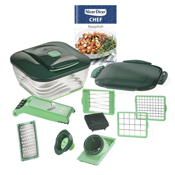 Genius 15-tlg. Gemüseschneider-Set »Nicer Dicer Chef« silber Image