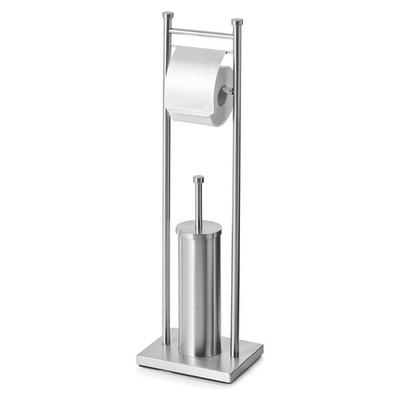Zeller WC-Garnitur Edelstahl silber, 18x76 cm
