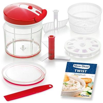 Genius 9-tlg. Gemüseschneider-Set »Nicer Dicer Twist« rot Image