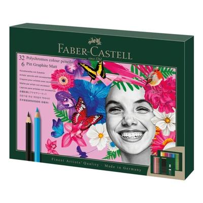 Faber-Castell 40-tlg. Farbstifte-Set »Polychromos & Pitt Graphite Matt« grau Image