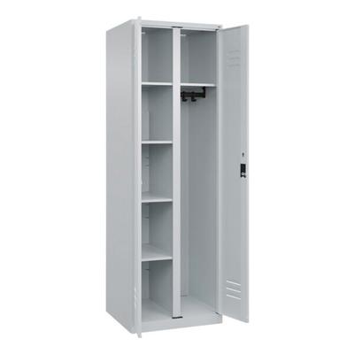 CP Wäsche- und Garderobenschrank »Classic Plus Korpus lichtgrau« Zylinderschloss Fa grau, 60x185x50 cm Image