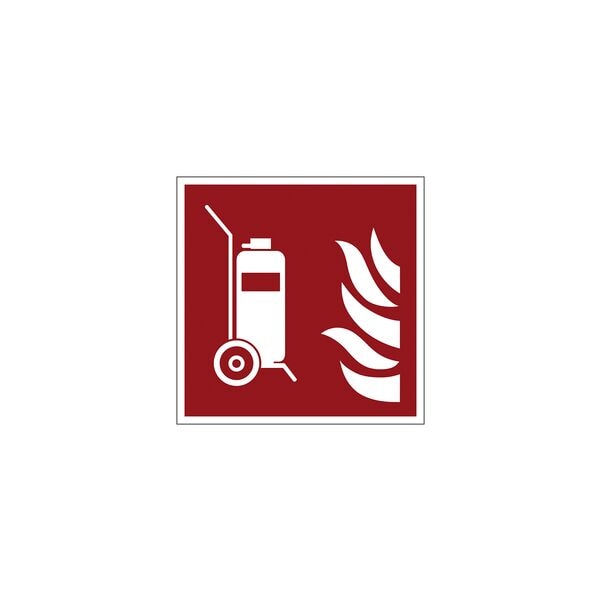 LimarLite Feuerlöscherzeichen »Fahrbarer Feuerlöscher [F009]« 20 x 20 cm Aluminium (0,5 mm grau, 20x20 cm Image