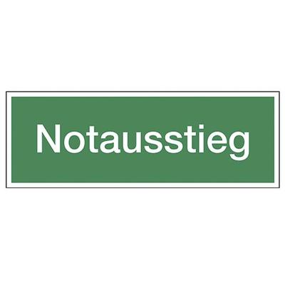LimarLite Rettungszeichen Textschild »Notausstieg« 40,0 x 14,0 cm Folie (0,4 mm), 40x14 cm