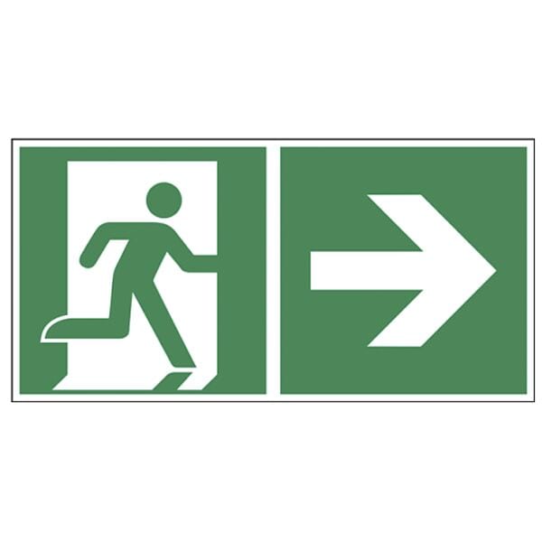 LimarLite Rettungszeichen »Notausgang rechts [E002]« 30 x 15 cm Folie (0,4 mm), 30x15 cm Image