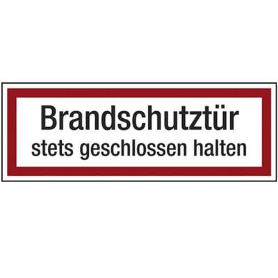 LimarLite Feuerwehrzeichen Textschild »Brandschutztür stets geschlossen halten« 29,7 x 10,, 29.7x10.5 cm Image