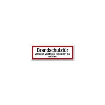 LimarLite Feuerwehrzeichen Textschild »Brandschutztür verkeilen, verstellen, festbinden o., 21x7.4 cm
