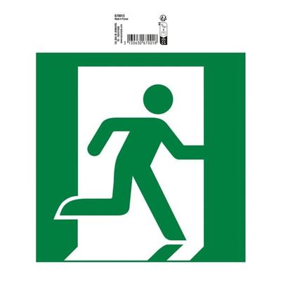 EXACOMPTA Hinweisschild »Evakuierung rechts« 20 cm grün, 20x20 cm Image